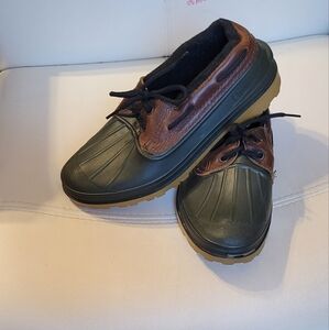 ORVIS Waterproof Rubber Leather Duck Hiking Shoes Boots W 8 / Men 6